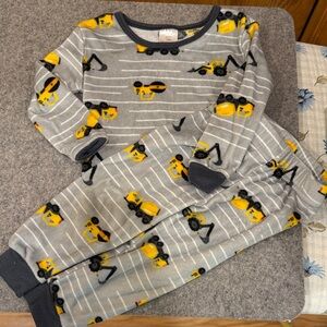 Construction boys fleece pj set 12m